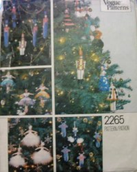 2265  VOGUE 30 NUTCRACKER CHRISTMAS  ORNAMENTS, YELLOW TRANSFERS PATTERN UNCUT